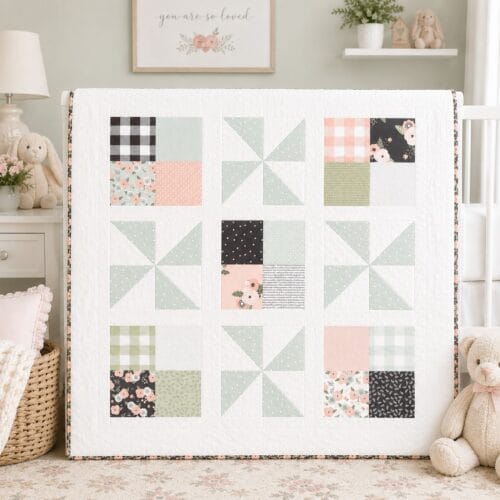 Pinwheel Patch baby quilt pattern
