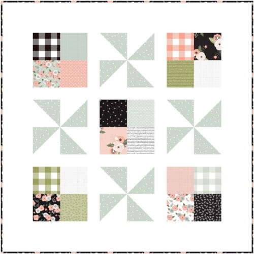 Pinwheel Patch quilt pattern for charm packs