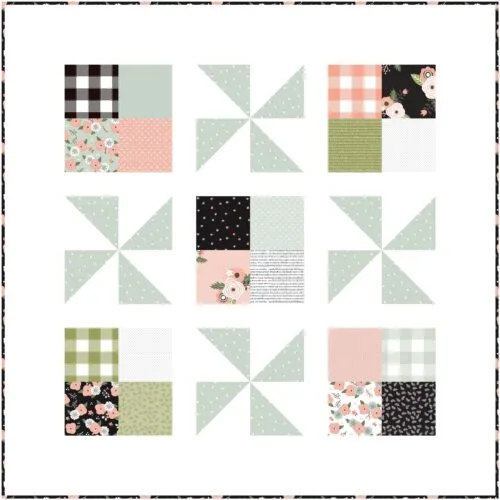 Pinwheel Patch quilt pattern for charm packs