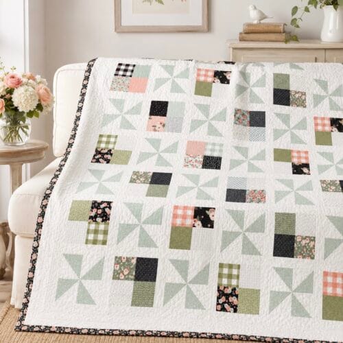 Pinwheel Patch charm pack quilt pattern