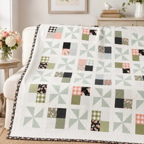 Pinwheel Patch charm pack quilt pattern