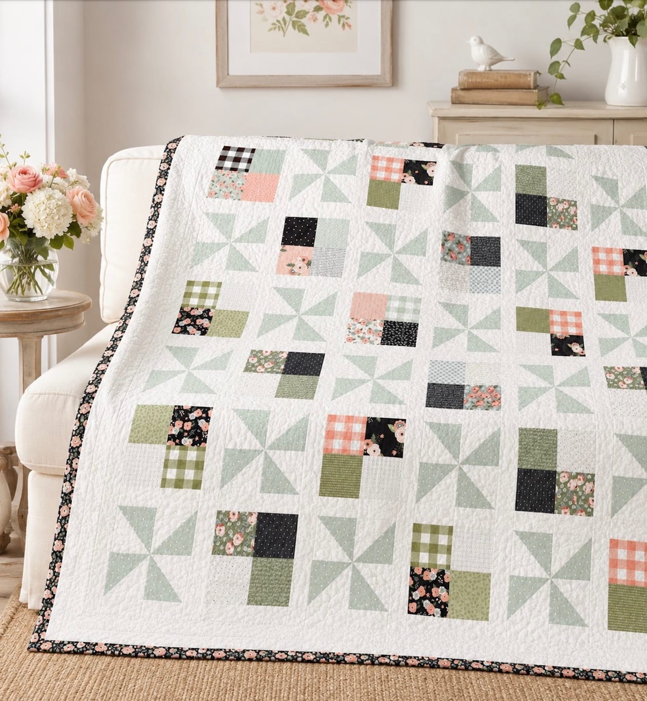 Pinwheel Patch charm pack quilt pattern