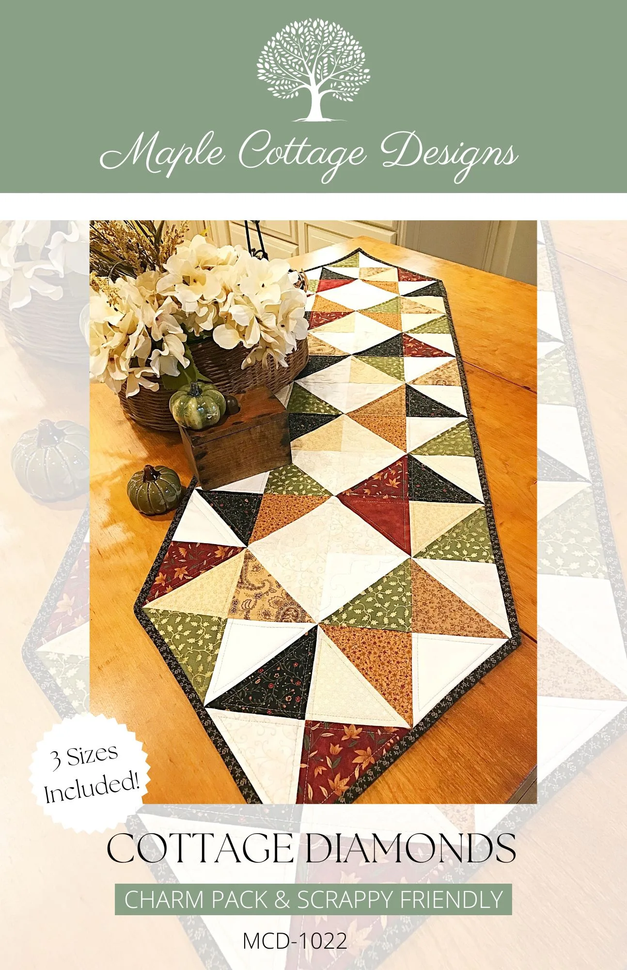 Cottage Diamonds Table Runner Pattern - Image 4