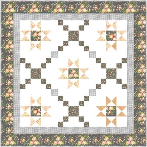 Star Gazer Delight quilt shown in baby quilt size.