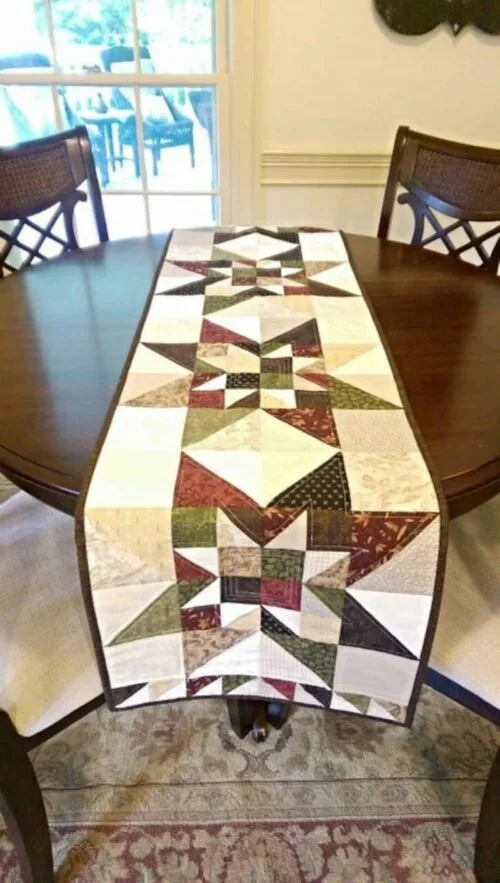 Falling Stars Table Runner Pattern