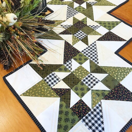 Cottage Stars Table Runner Pattern & Pillow Pattern