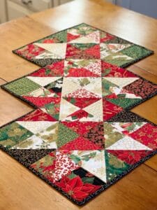 Holiday Stars Table Runner Pattern • Maple Cottage Designs