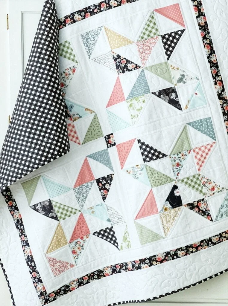 Starlight Gardens Quilt Pattern hanging