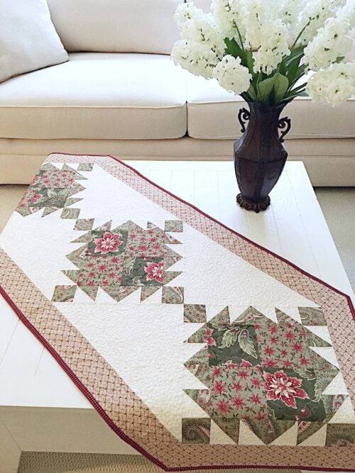 Joyful Diamonds table runner pattern pic