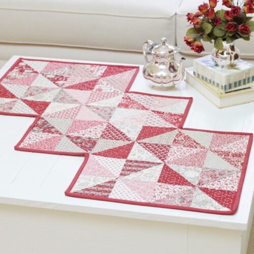 Rhapsody Whirl table runner - pic 1 pink