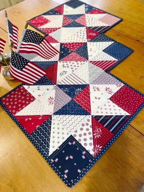 Patriotic Stars table runner pattern