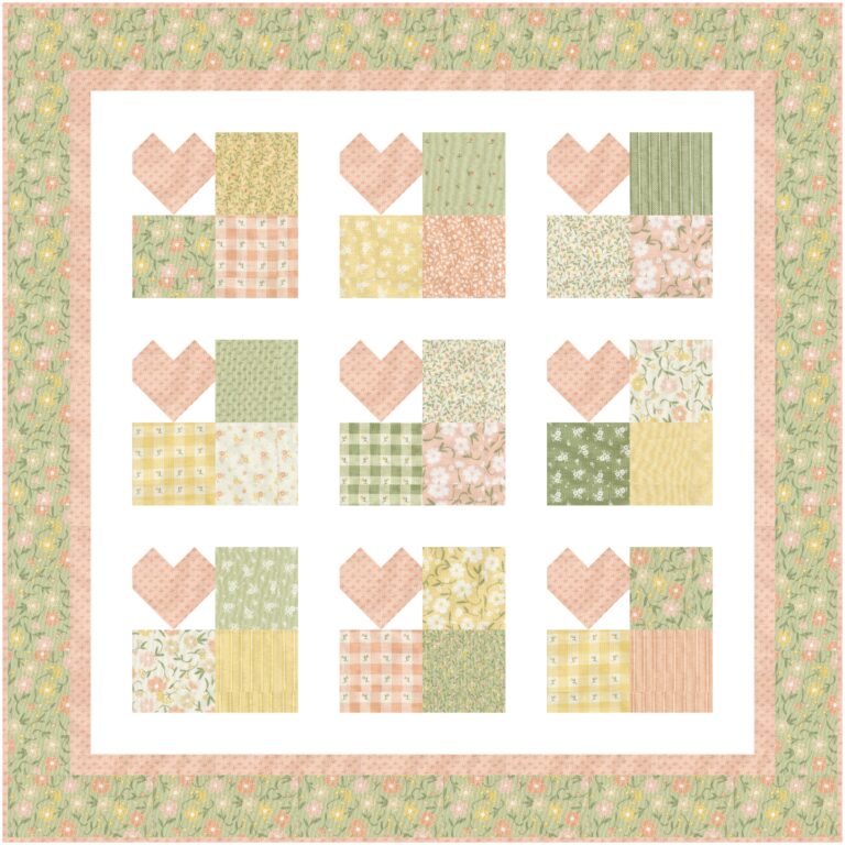 Love Grows Here quilt in baby size