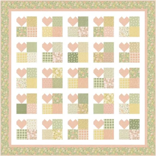 Love Grows Here Quilt Pattern in throw size