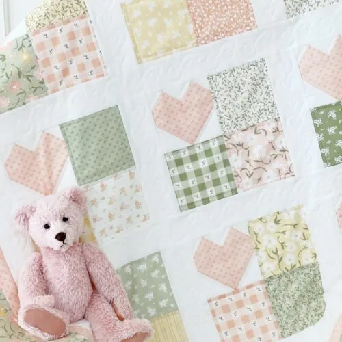 Love Grows Here quilt pattern in baby size