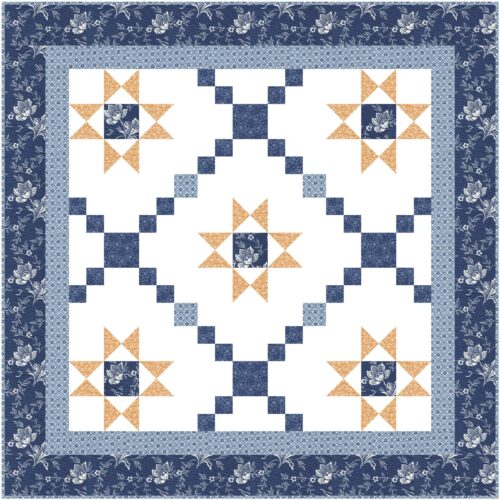 Star Gazer Delight quilt shown in Wall Hanging size.