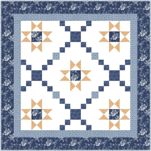 Star Gazer Delight quilt shown in Wall Hanging size.