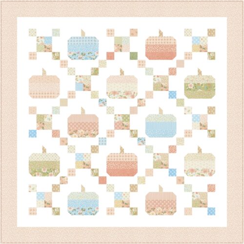 Quilt pattern for jelly rolls Fairytale Pumpkins.