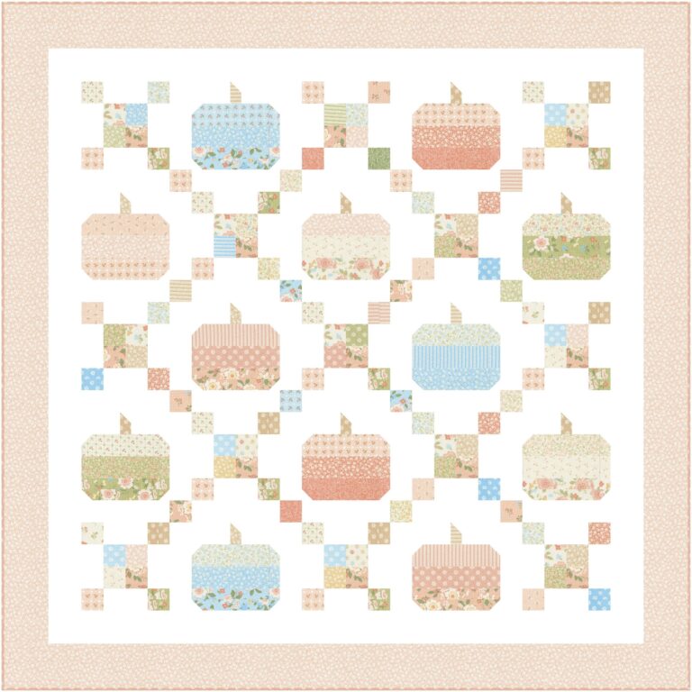 Quilt pattern for jelly rolls Fairytale Pumpkins.