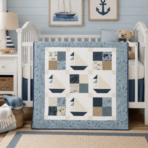 Sailboat quilting pattern for baby quilt