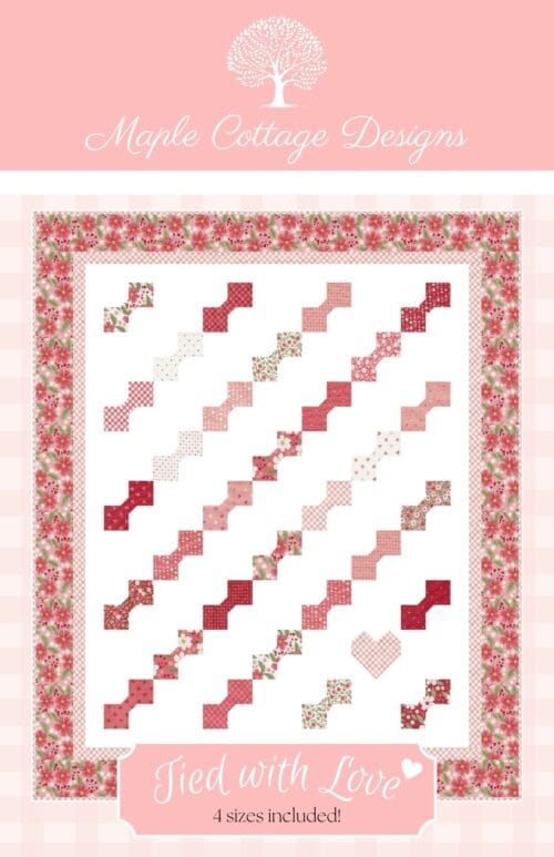 Tied With Love quilt pattern cover.