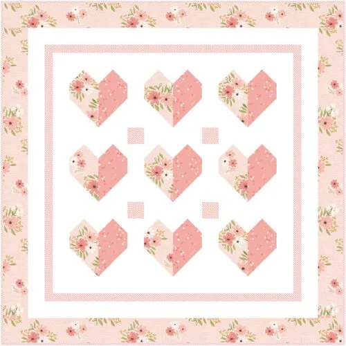 baby quilt kit Heart To Heart baby quilt kit