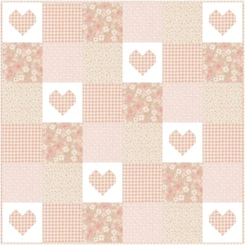 baby quilt pattern Patchwork of Love in baby size