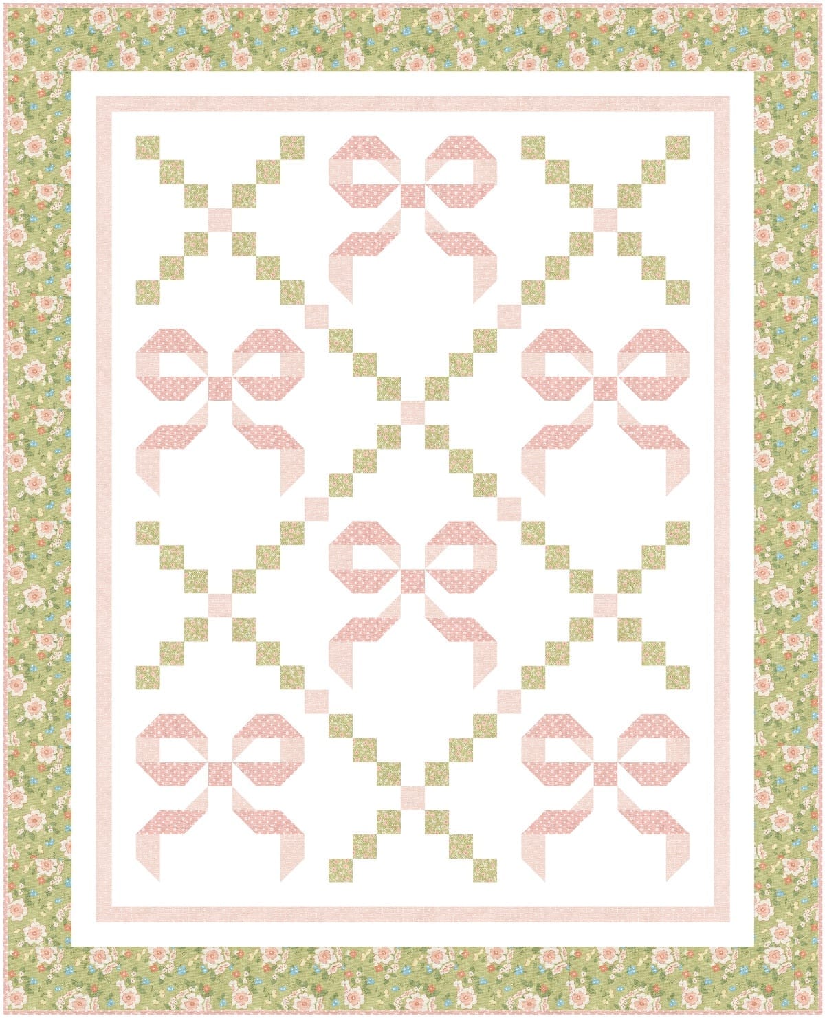 Buttons & Bows quilt throw size
