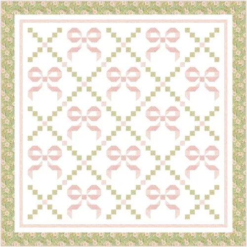 Buttons & Bows quilt in twin size