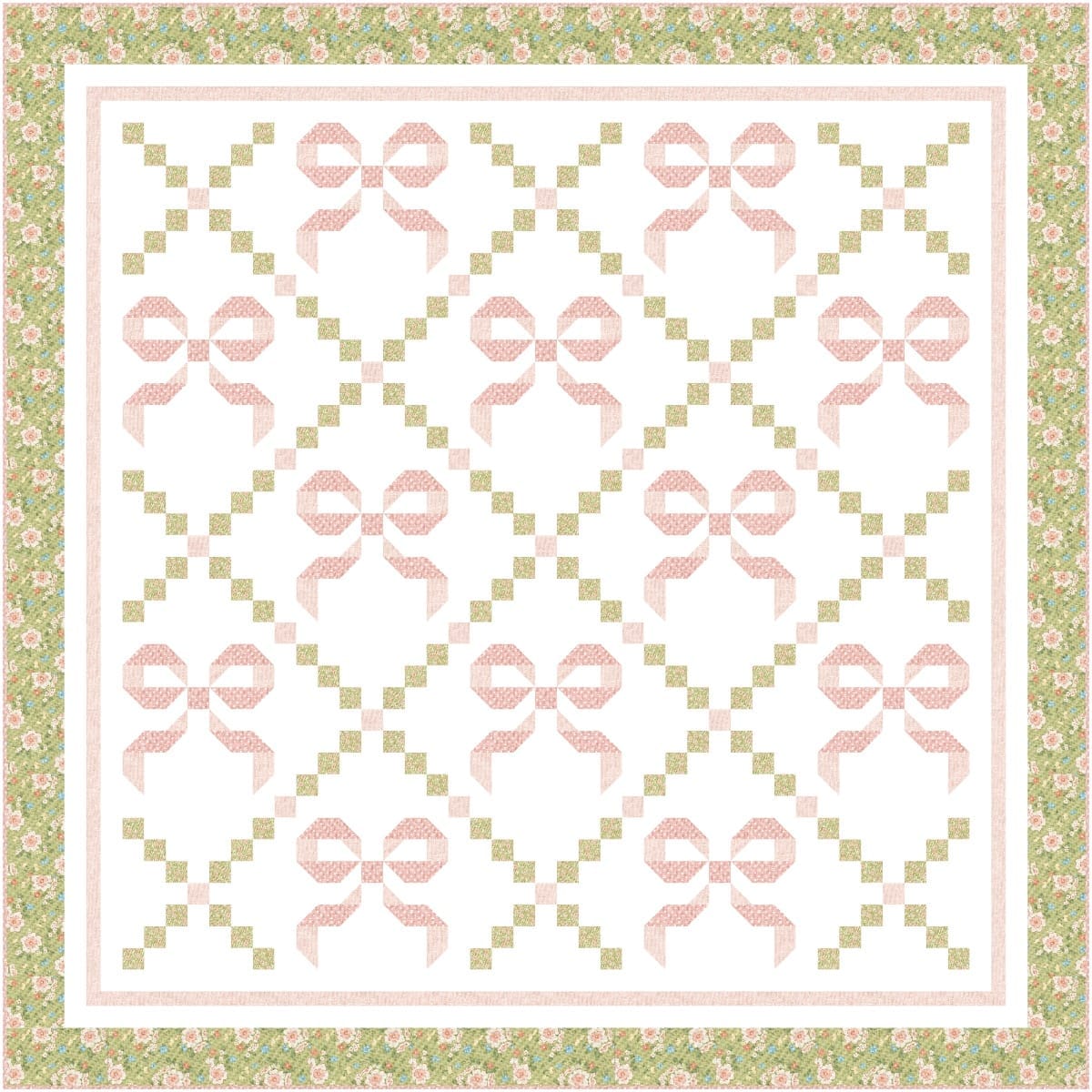 Buttons & Bows quilt in twin size