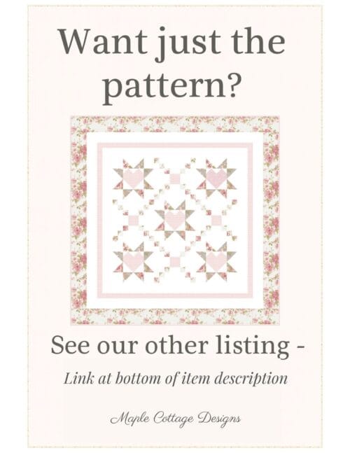 Baby Quilt Kit - Loving Wishes in Pink and Gray - Image 3