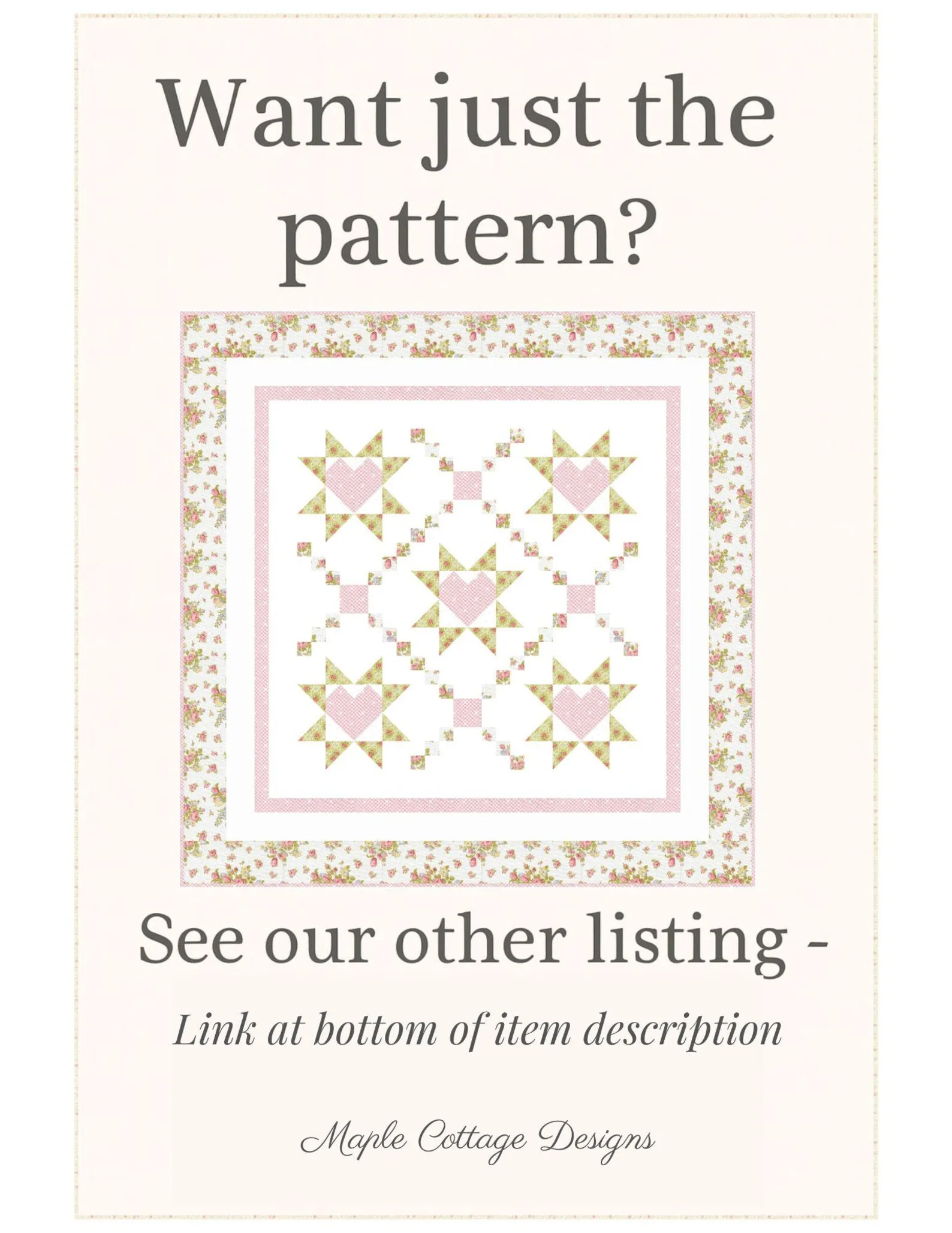Baby Quilt Kit - Loving Wishes in Pink and Green - Image 3
