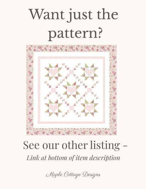 Baby Quilt Kit - Loving Wishes in Pink and Green - Image 3