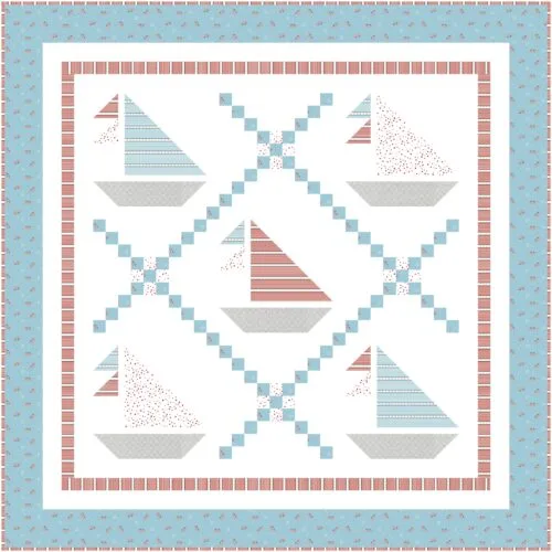 Baby quilt kit for Set Sail quilt
