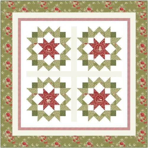 Christmas Tidings quilt pattern wall hanging size