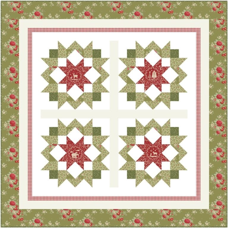 Christmas Tidings quilt pattern wall hanging size