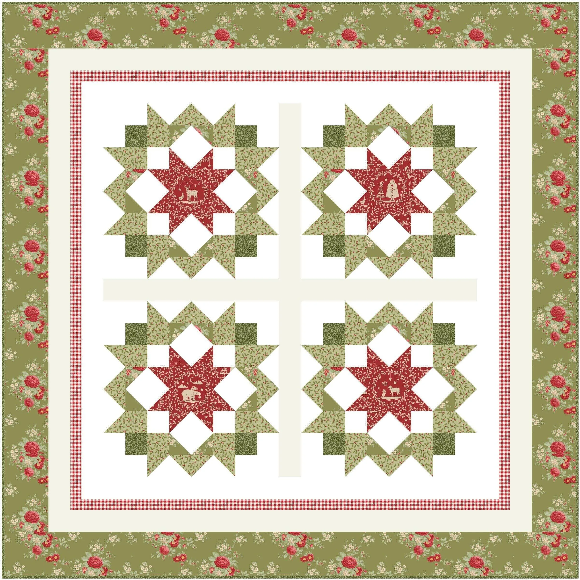 Christmas Tidings quilt pattern wall hanging size