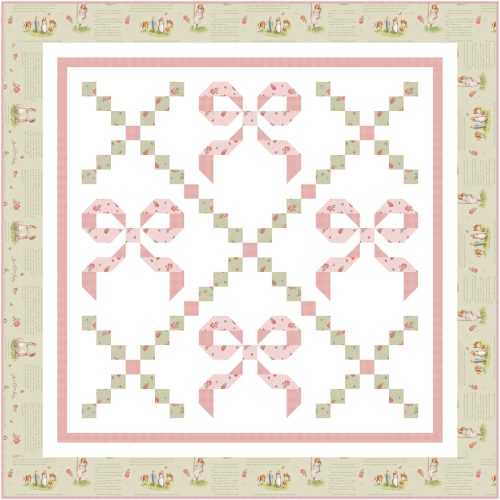 Buttons and Bows baby quilt kit