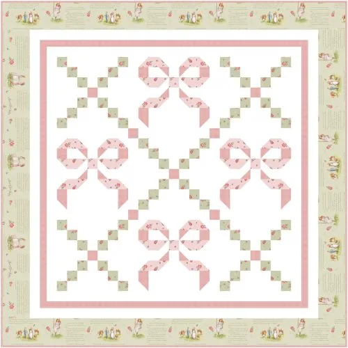 Buttons and Bows baby quilt kit