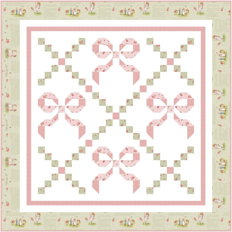 Buttons and Bows baby quilt kit