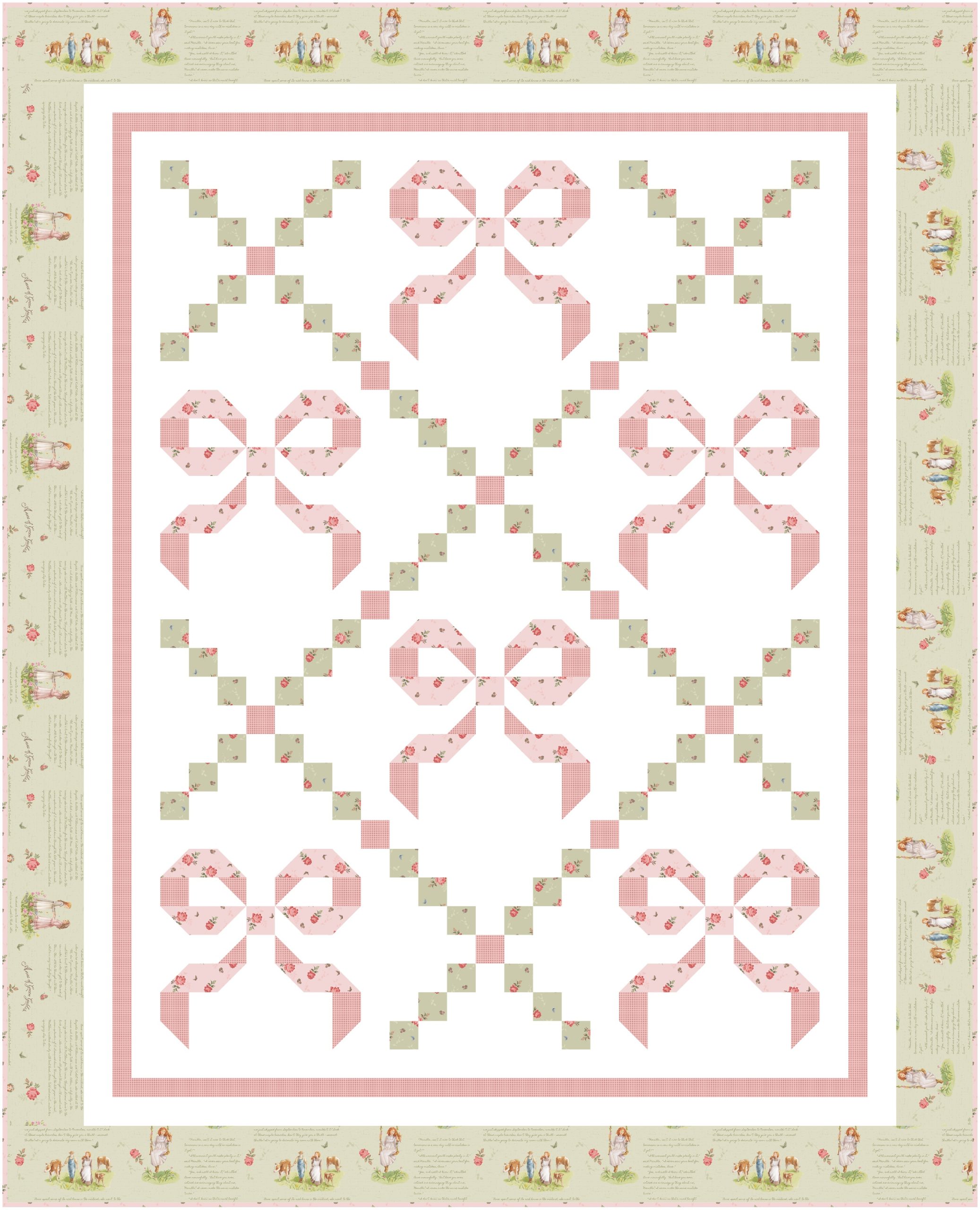 Buttons and Bows small throw size