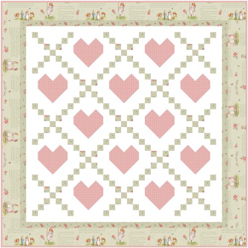 Hearts Delight baby quilt kit in Anne of Green Gables