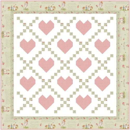 Hearts Delight baby quilt kit in Anne of Green Gables
