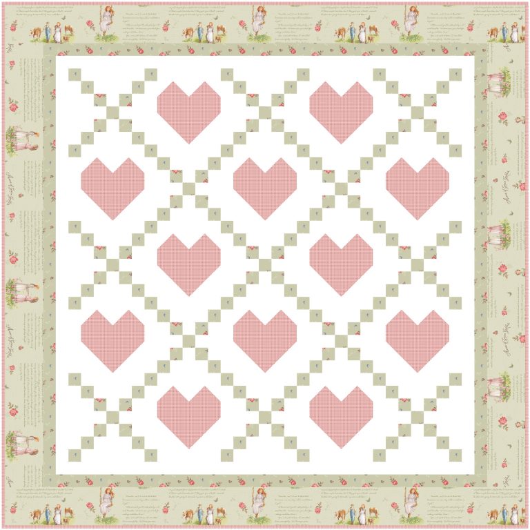 Hearts Delight baby quilt kit in Anne of Green Gables