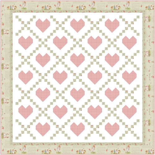 Hearts Delight crib quilt kit