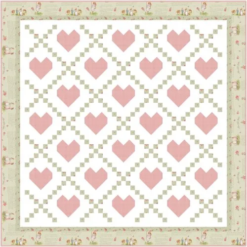 Hearts Delight crib quilt kit