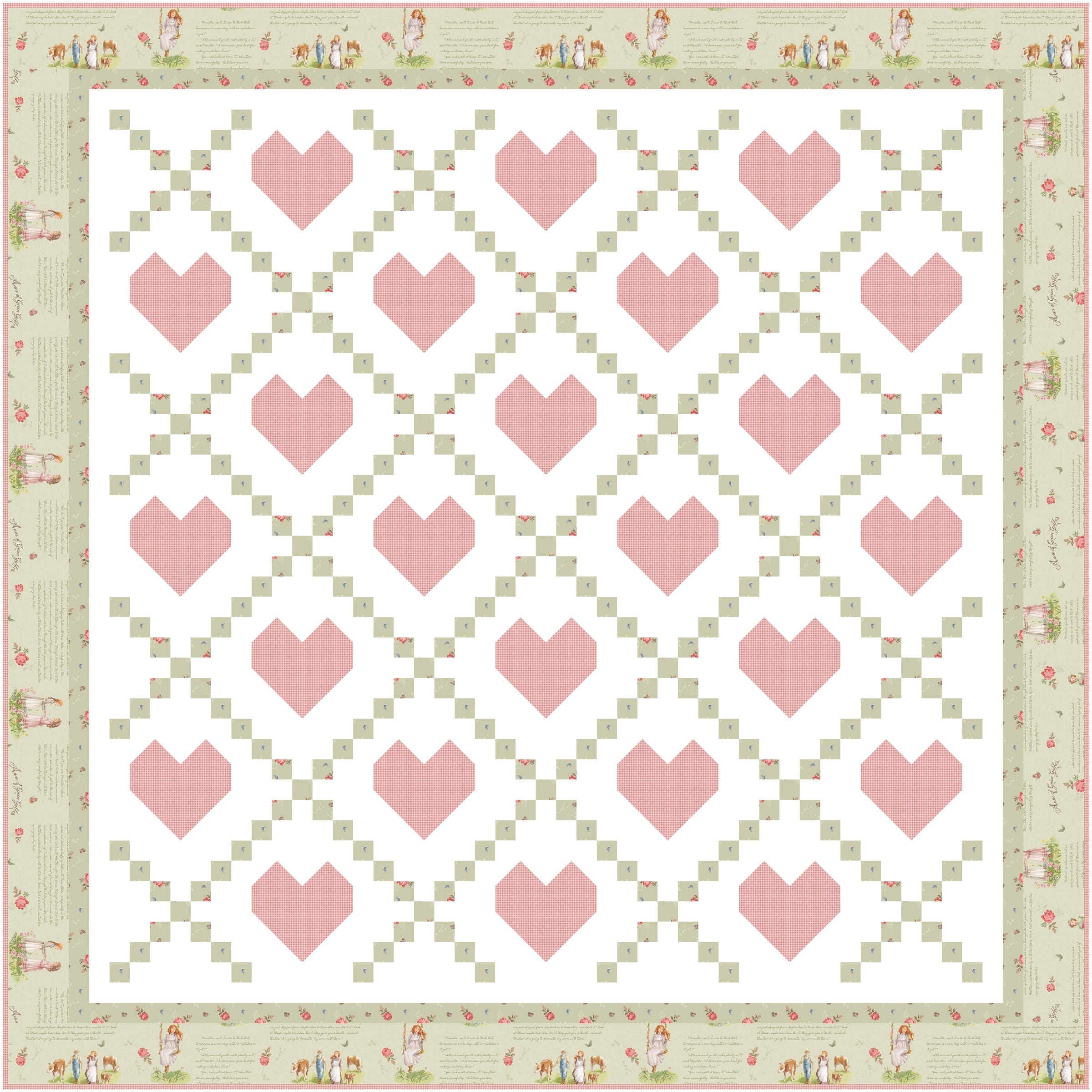 Hearts Delight crib quilt kit