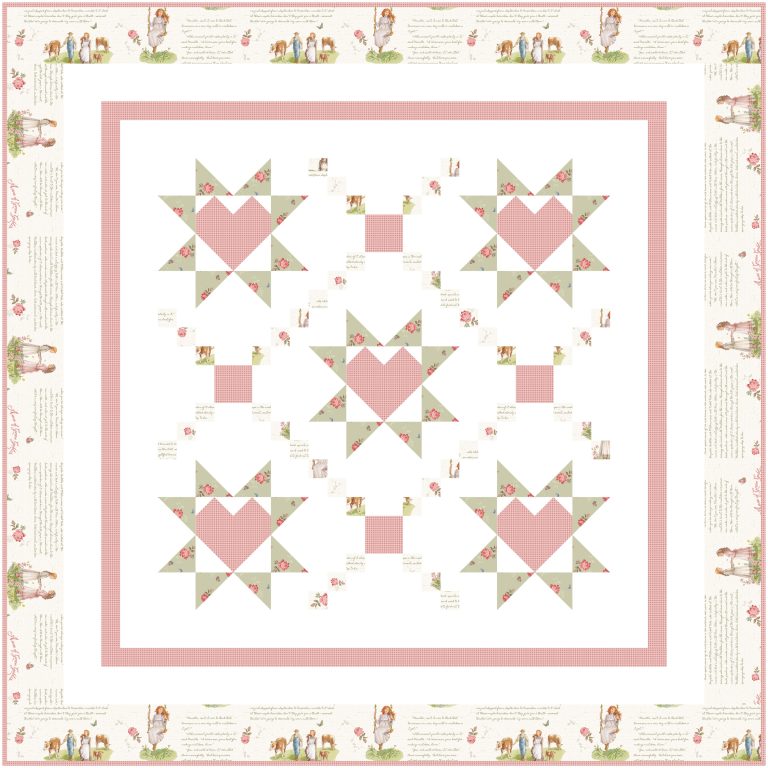 Loving Wishes baby quilt kit in cream Anne of Green Gables