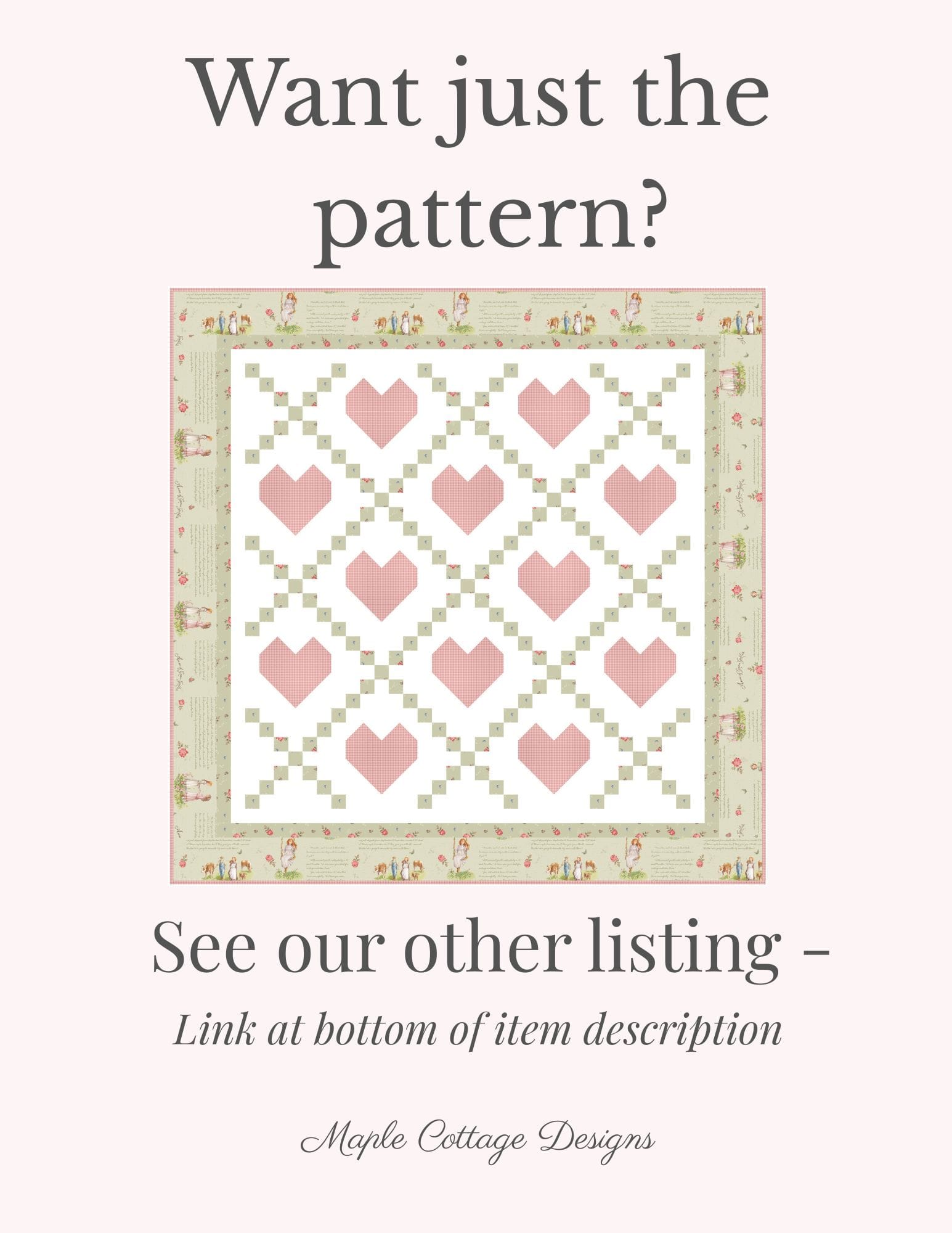 Baby Quilt Kit - Hearts Delight featuring Anne of Green Gables - Image 6