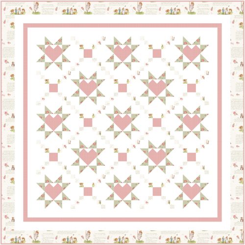 Loving Wishes white crib size quilt kit