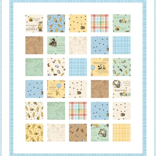 Baby Quilt Kit - Charmingly featuring Winnie the Pooh